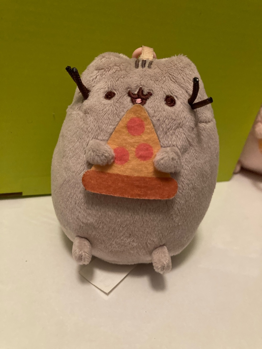 Pusheen Plush Cat Gray Holding Pizza Slice